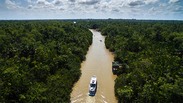 Person on top of a mountain